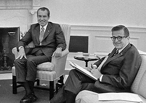 Nixon with Colson, Oval Office, White House Photo